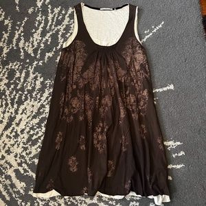 Lydia Hirscher brown flowy dress Size L